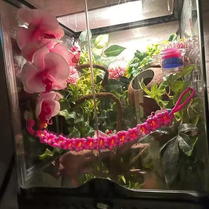 Amphibian Vines Plants,Amphibian Hanging Plants, Terrarium Plants Gecko Tank Accessories with Suction Cups Plants Terrarium Decor for Hermit Crab Lizards Geckos Snake