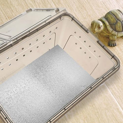 LIOOBO 2pcs Reflective Heating Pad for Reptiles - Waterproof Terrarium Heater Mat for Snake Tank Lizard Turtle Frog Gecko - Small Reptile Winter Warm Mat