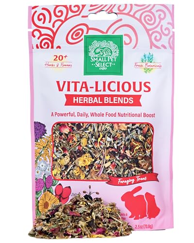 Small Pet Select - Vita-Licious Herbal Blend, a Natural Herbal Treat for Rabbits, Guinea Pigs, Hamsters, Gerbils, and Mice, 2.5oz - size: 2.5 Ounce (Pack of 1)