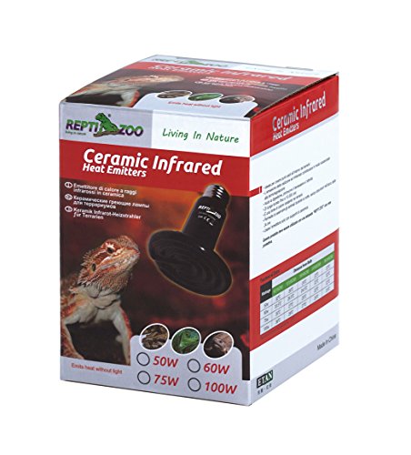 REPTI ZOO Reptile Ceramic Infrared Heat Emitter,110V 100W Infrared Bulb for Reptile Pet Coop and Glass Terrarium (Pack of 2) - size: 1 Count (Pack of 2)