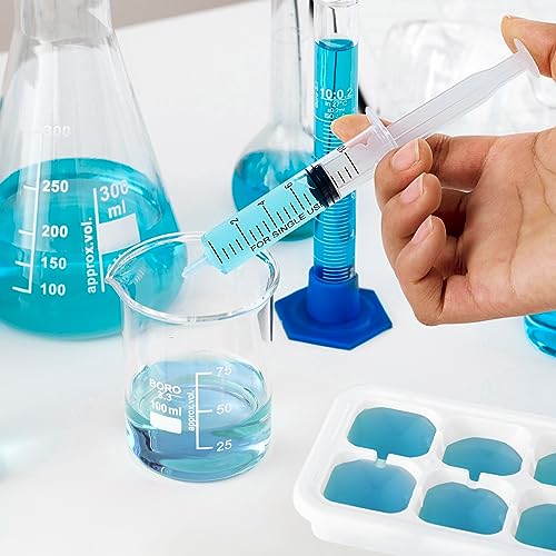 JOLLY PARTY 10ml Plastic Syringes, Small Syringe with Tip Cap, 30 Pack Oral Syringe for Scientific Labs, Feeding Pets, Measurement, Refilling, Mini 10ml Measuring Tools for Liquid, Needleless - style: 10ml