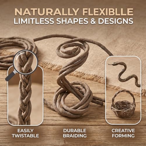1pc Artificial Vine Decoration for Home Office Wedding Indoor Outdoor Wall Hanging Fake Greenery DIY Tropical Rainforest Habitat Reptile Terrarium Decor Party