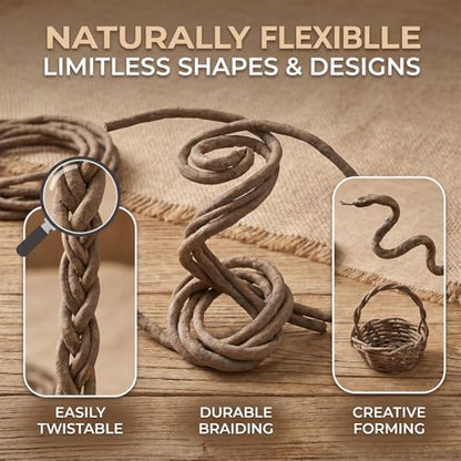 1pc Artificial Vine Decoration for Home Office Wedding Indoor Outdoor Wall Hanging Fake Greenery DIY Tropical Rainforest Habitat Reptile Terrarium Decor Party