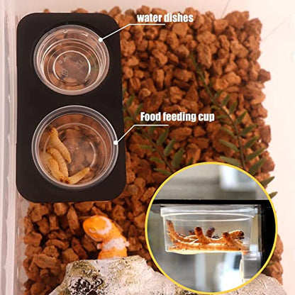 0.5oz Crested Gecko Food and Water Feeding Cups, Reptile Feeder Bowls, Plastic Replacement Food Dish for Lizard and Other Small Pet Ledge Accessories (500 pcs) - size: 0 Fl Oz (Pack of 500)