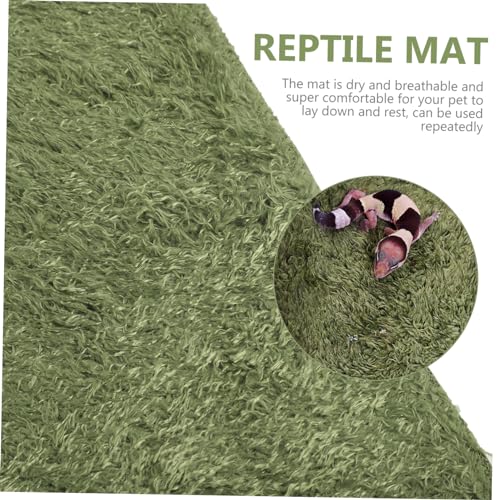 BESPORTBLE Reptile Carpet Mat Wear-Resistant Substrate for Snakes Lizards Tortoises and Amphibians Imitation Grass Terrarium Liner Moisture Retention Mat
