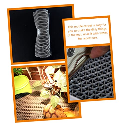 UKCOCO 3-in-1 Reptile Carpet Lizard Cage Pad Waterproof Terrarium Bedding Mat for Tortoise and Snake Wear-Resistant Reptile Supplies - color: Dark Grey
