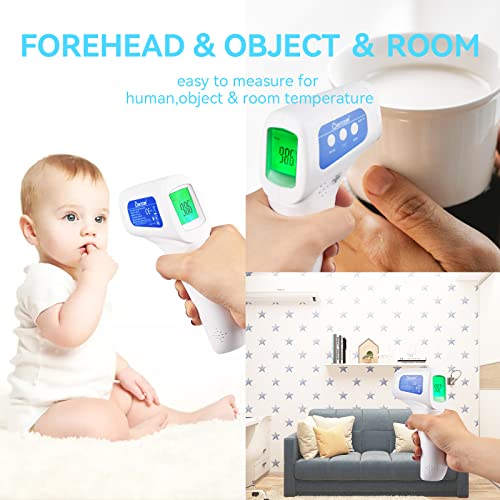 Berrcom Digital Non Contact Infrared Forehead Thermometer Contactless Thermometer 3 in 1 for Kids Infant Adult Fever Check Thermometer Temperature Gun for Baby - color: White