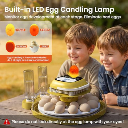 18&33 Egg Tray - Egg Incubators for Hatching Eggs with Automatic Egg Turning & Humidity Control, LED Display, Air Vent, Auto Water Refill & Egg Candler, for Turkey, Quail, Duck, Chicken Eggs
