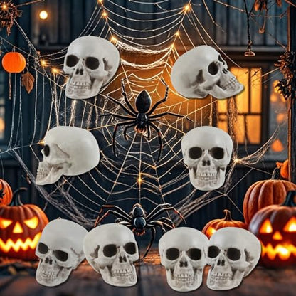 20 Pcs Halloween Skulls Realistic Looking Skulls Skeleton Head for Halloween Bar Home Table Decoration Model Human Skeleton Statue (1.6 x 1.8 x 2.3 Inches)