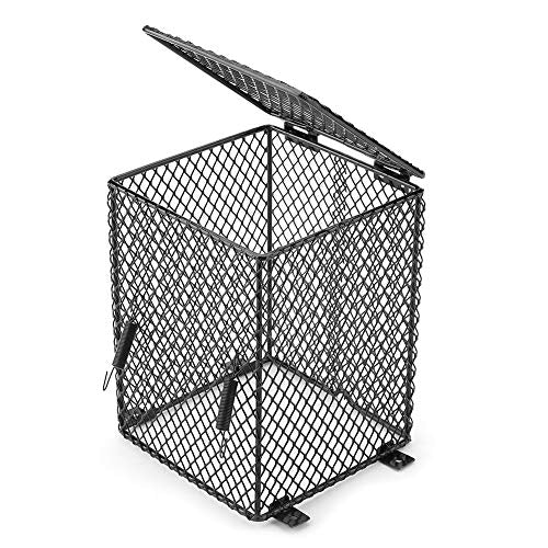 Square Reptile Heater Guard – Durable Metal Mesh Lamp Cover for Ceramic Bulbs, Anti-Scald Heat Lamp Light Cage Protector for Reptile Turtle Snakes Lizards Frogs(5.1 * 6.5inch)