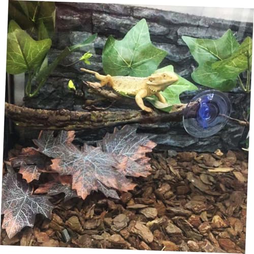2Pcs Artificial Reptile Jungle Vines with Strong Suction Cups for Lizard Cage and Terrarium Climbing Branches Simulation Plant Decoration for Bearded Dragon Gecko