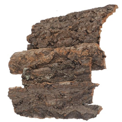 VICASKY Cork Bark Reptile Climbing Paper 4 Pcs Terrarium Background Natural Backdrop Mat Habitat Decor for Spider Lizard Chamelon Turtle Beared Dragon Bearded Tank Flats Decorations Sticks Carpet