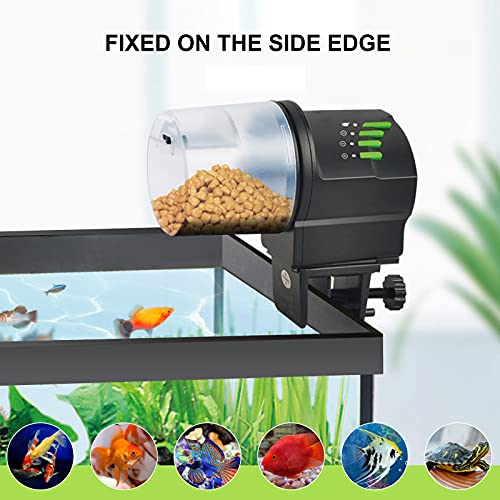 DXOPHIEX Dual Reptile Heat lamp Fixture 150W and Automatic Fish Feeder