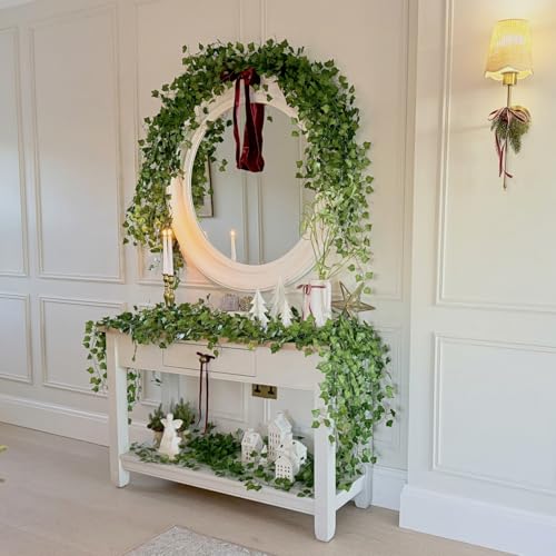 CQURE 96 Pack 672Ft Artificial Ivy Garland, Fake Vines UV Resistant Greenery Leaves Fake Plants Hanging Aesthetic Vines for Home Bedroom Party Garden Wall Room Decor