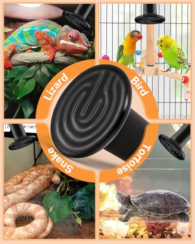 Ruiandsion 150W Ceramic Heat Emitter Bulb – No Light, Safe 24/7 Heat for Reptiles, Chickens & Small Pets – Durable Ceramic Reptile Heating Lamp for Terrariums & Coops (Single Pack) - size: 1