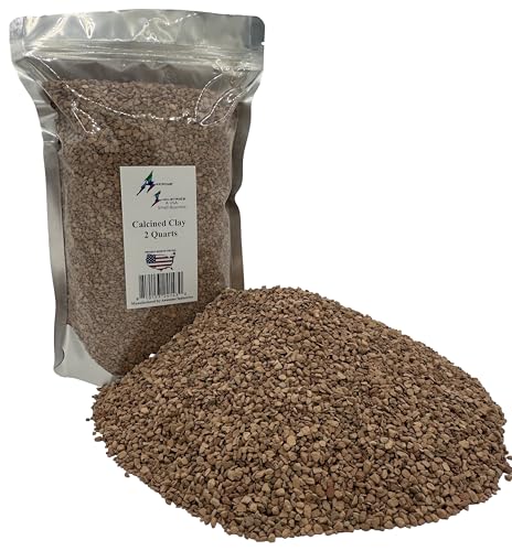 Calcined Clay for Bonsai 2 Quarts 1/8" Succulent Cactus Indoor Plants Horticultural Soil Amendment Additive Regulates Moisture High Porosity Fast Drainage and Aeration Like Akadama Awesome Industries - color: 1/8" Calcined, size: 2 Quarts