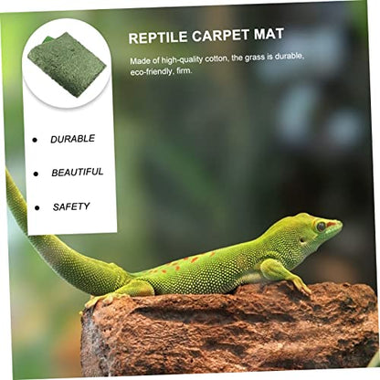 Toddmomy 2pcs Climbing Pet Mat Reptile Decor Moss Reptile Carpet Terrarium Bedding Comfortable Mats for Turtles
