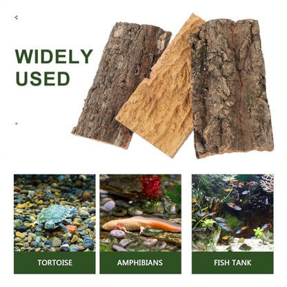 Alipis Cork Bark: Terrarium Cork Background - Natural Tree Bark Flats Reptile Habitat Decor Climbing Platform for Gecko, Snake, and Aquarium Fish Tank Background