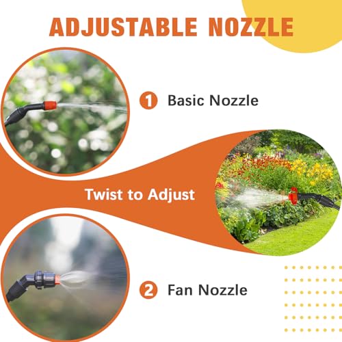 2Gallon/7.56L Pressure Sprayer - Multi-Use Pump Mister for Garden, Lawn & Home with 2 Nozzles, Shoulder Strap & Gloves - Ideal as Weed, Plant & Water Sprayer - color: 2Gallon/7.56L Pressure Sprayer
