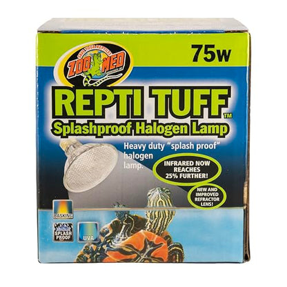 Zoo Med Turtle Tuff Splashproof Halogen Lamp 75 Watts - size: 75 W (Pack of 1)