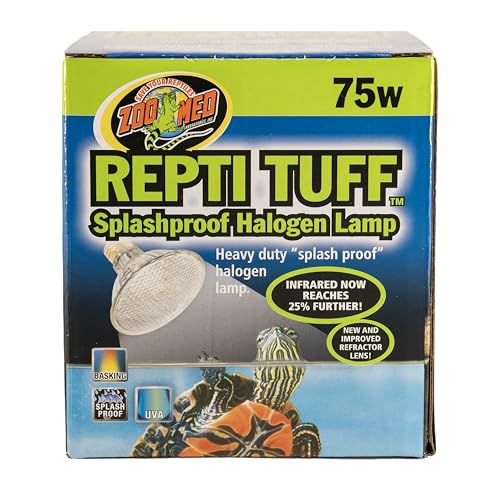 Zoo Med Turtle Tuff Splashproof Halogen Lamp 75 Watts - size: 75 W (Pack of 1)