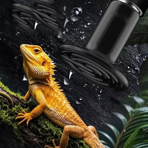 Sxminer 4 Pack 100W Ceramic Heat Lamp Bulb, E26/E27 Base Infrared Reptile Heat Lamp or Chicken Brooder Heater Bulb Non-Light Emitting for Pets Snakes Lizards Industrial Use