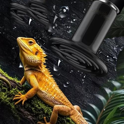 Sxminer 4 Pack 100W Ceramic Heat Lamp Bulb, E26/E27 Base Infrared Reptile Heat Lamp or Chicken Brooder Heater Bulb Non-Light Emitting for Pets Snakes Lizards Industrial Use