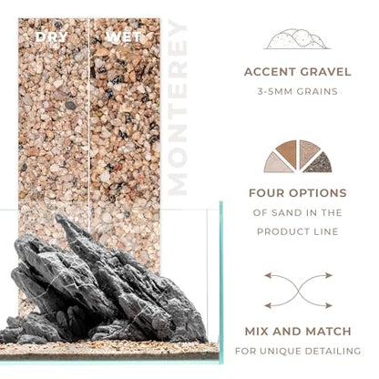 Ultum Nature Systems Controsand Monterey Aquarium Gravel (8L) - Small Pebbles for Fish Tank - Planted Aquarium Rocks - Fish Tank Substrate - Aquarium Pebbles - Versatile Fish Tank Stones - size: 8L