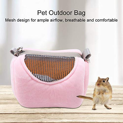 Pssopp Pet Carrier, Breathable Portable Pet Carrying Bag Small Pets Travel Bag Reptile Outdoor Bag for Hamster Gerbil Rat Ferret and Other Small Animals()