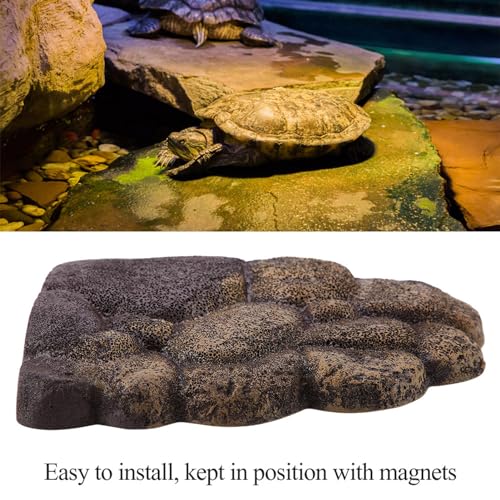 Tortoise Island Tortoise Pu Foam Magnetic Basking Floating Island for SemiAquatic Animals 16113cm/27174cm Easy Installation Integrated Magnet (NS-78 Trumpet) - size: NS-78 Trumpet