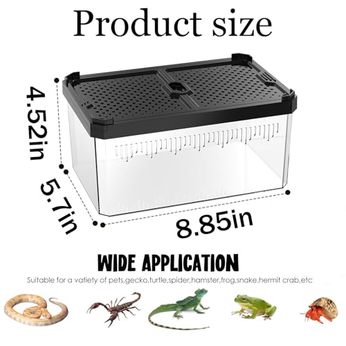 Reptile Terrarium,Tarantula Enclosure,Spider Tank Starter Kit,Leopard Gecko Container,Hermit Crab Habitat,Lizard Enclosure,Insect Housing,Jumping Spider Cage,Small Bearded Dragon Vivarium