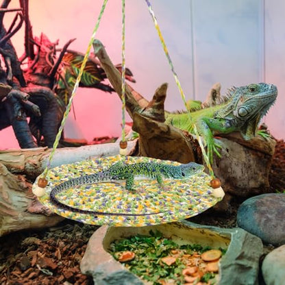Jspupifip Bearded Dragon Bed, Large Reptile Hammock for Lizard Cage, Gecko & Chameleon Accessories - color: Green