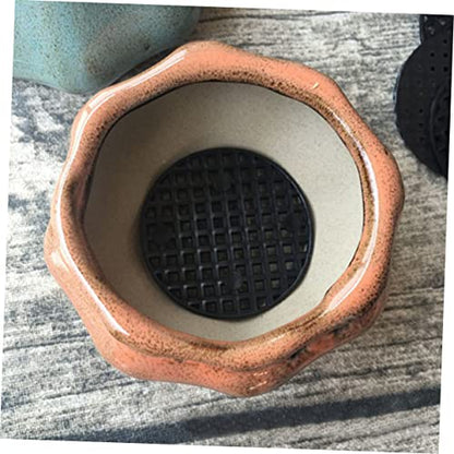 24pcs Flower Pot Mat Plastic Mesh Gasket Pad for Potting Substrate Barrier Efficient Drainage Plant Pot Hold Mesh Pad