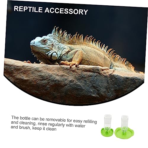 POPETPOP 2Sets Reptile Water Feeders Water Dishes for Turtles Geckos Snakes Lizards Pet Food Holders for Daily Use Easy to Maintain