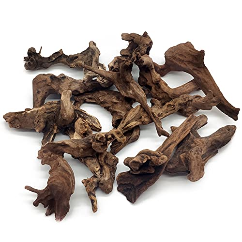 Hamiledyi Aquarium Driftwood 10 PCS Natural Wood Driftwood Branches Fish Tank Habitat Decor Sinkable Reptile Tree Log Decorations Assorted Terrarium Ornament for Aquarium Fish Reptiles Tank Small