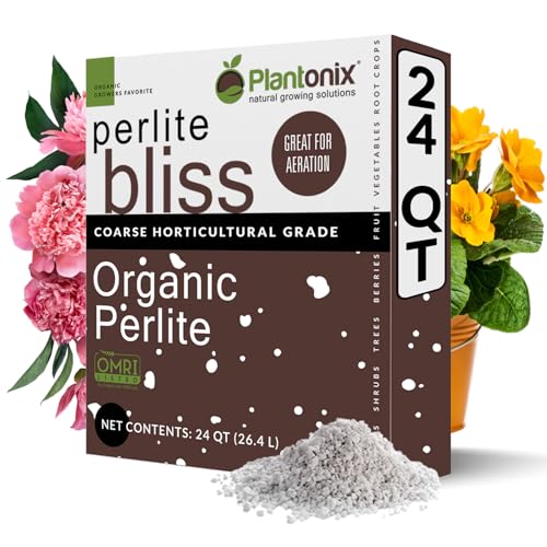 Perlite Bliss (24 Qts) - Organic Perlite for Plants Indoor Soil Amendment - Bulk Perlite for Gardening & Seed Starting - Mixes Easily with Potting Soil, Vermiculite, & Organic Coco Coir for Plants - color: Perlite Bliss (24 Qts)