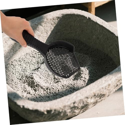 Toddmomy 2pcs Cat Litter Scoop Set Durable Plastic Poop Shovel with Ergonomic Handle for Easy Use for Litter Box and Reptile Terrarium Waste Cleanup