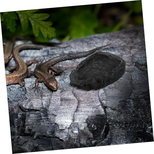 LIOOBO Multi-Functional Reptile Feeder Resin Water Bowl Food Bowl for Reptile Lizards