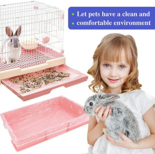 30 pcs Disposable Cage Liners, Clear Plastic Rabbit Cage Liner Bag, Universal Toilet Film for Bunny, Hamster, Totoro, Hedgehog, Guinea Pig and Small Animals(30pcs, 47in) - size: 30 count