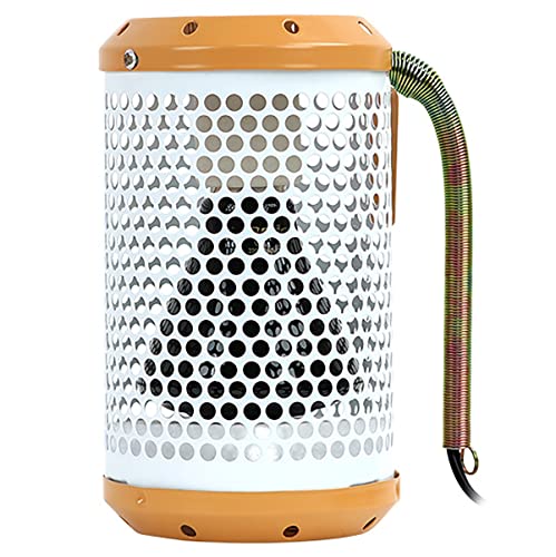 Hanging Birds Cage Heater, Infrared Ceramic Heating Lamp for Pet, Reptile Anti-Scald Heat Lamp, Pet Safety Heat Lamp Shade with Anti-Bite Iron Tube,150w,L - color: 150w, size: Large
