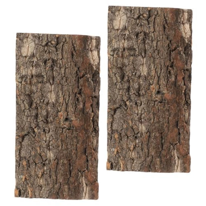 BESPORTBLE 2pcs Bark Aquarium Decor for Reptiles Safe and Wear-Resistant Terrarium Background for Fish Tanks and Reptile Habitats Each