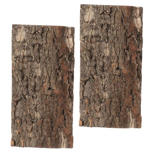 BESPORTBLE 2pcs Bark Aquarium Decor for Reptiles Safe and Wear-Resistant Terrarium Background for Fish Tanks and Reptile Habitats Each