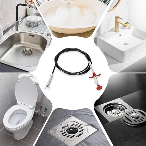 118" Flexible Grabber Claw Reacher Tool, Drain Clog Remover Drain Snake, Hair Clog Removal Tool for Kitchen Sink, Bathroom Bathtub and Toilet Drains - style: 118"