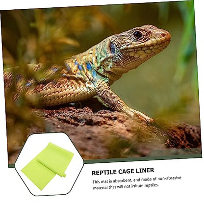 TOYANDONA 2Pcs Reptile Carpet Mat for Bearded Dragon Tank and Easy to Clean Terrarium Liner for Snakes Lizards and Turtles Habitat Flooring