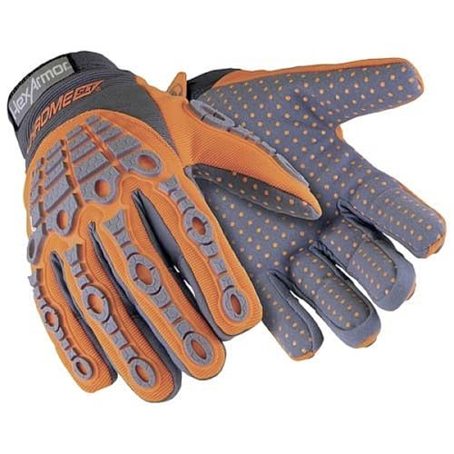 HexArmor Cut-Resistant Impact Protection Synthetic Leather Palm Work Gloves | Chrome SLT ® Series 4070 | Large - color: Chrome Slt Series 4070 | Gray Palm and Impact A6, size: Large