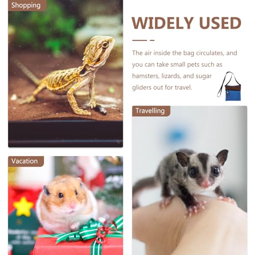 Ipetboom Outdoor Small Pet Carrier Bag Breathable Reptile Travel Pouch for Hamsters Sugar Gliders More Comfortable Sleeping Environment Easy to Assemble Portable Design