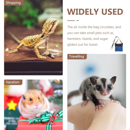 Ipetboom Outdoor Small Pet Carrier Bag Breathable Reptile Travel Pouch for Hamsters Sugar Gliders More Comfortable Sleeping Environment Easy to Assemble Portable Design