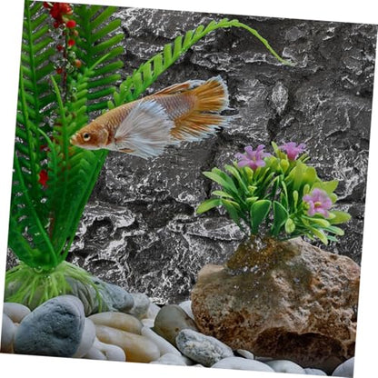 BESPORTBLE Aquarium Decor Reptile Tank Background 3D Fish Tank Background Board Snake Terrarium Decorative Stone