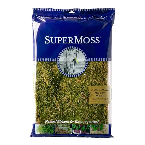 SuperMoss (21582) Sheet Moss Dried, Natural, 8oz - color: Natural Dried, size: 200 in3 Bag (Appx. 8oz)