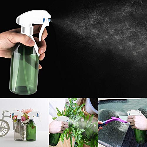 2 Pack Plastic Spray Bottles, 10oz Refillable Empty Spray Bottles for Cleaning,Hair Spray Bottles with Adjustable Nozzle,Spray Bottles for Cooking,Plants,Essential Oils,Hair,Cleaning Solutions - color: Green